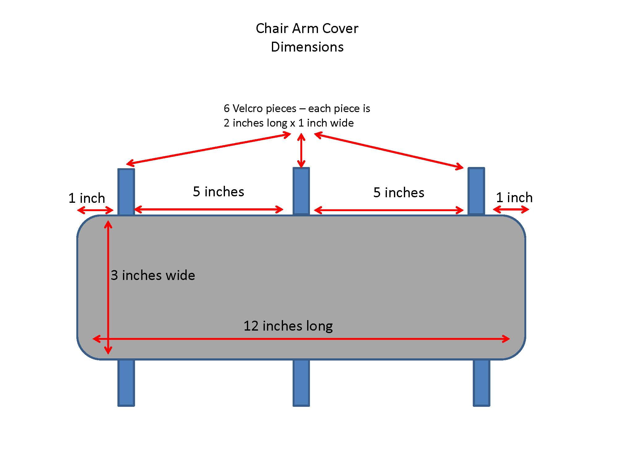 Chair Arm Cover - Cyan (2) covers